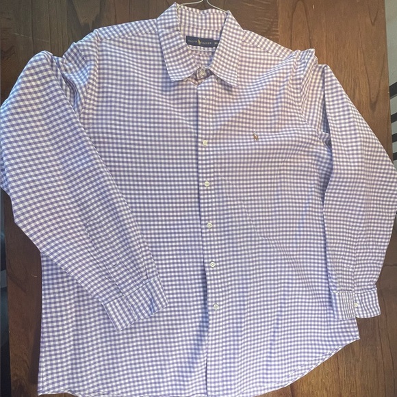 Polo by Ralph Lauren Purple Checkered Dress Shirt - Picture 1 of 3